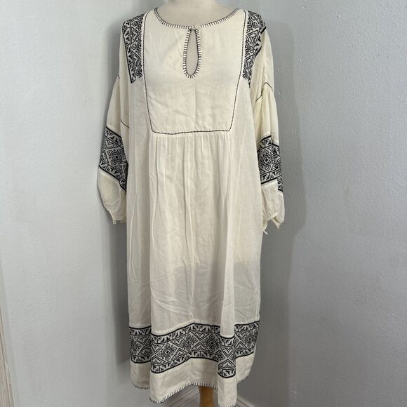 The Great Dress Womens 2Cotton Gauze Lovely Cream Embroidered Langenlook